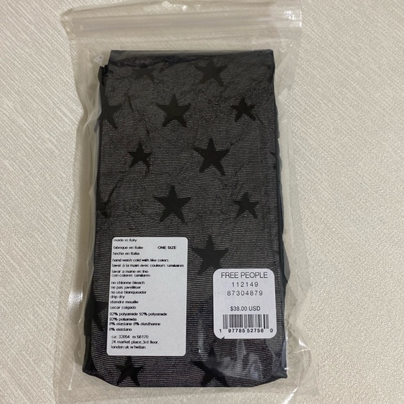Lot of 3 Pairs--FREE PEOPLE Women’s Black Tights MSRP $114 BLACK Size OS - Picture 4 of 6